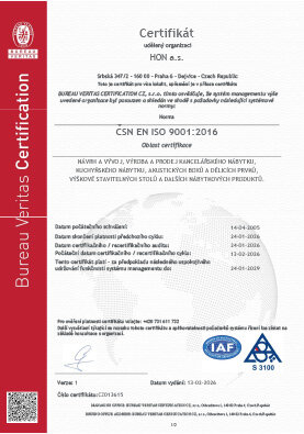 Certifikát ISO-9001