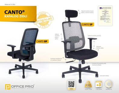 Katalog kancelářských židlí CANTO