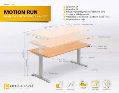 Katalog stolů MOTION RUN