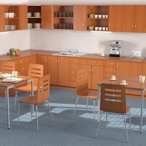 Kitchen with chairs