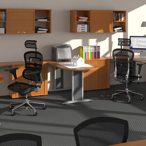 Kancelářské stoly FLEX - třešeň