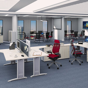 FLEX Bürotische - Akazie