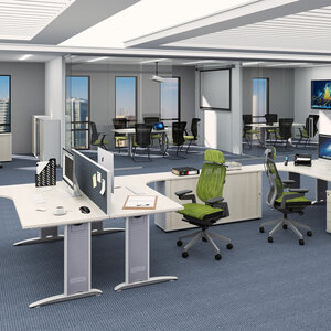 FLEX Bürotische - Akazie