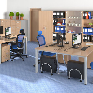 Kancelářské stoly UNI - buk