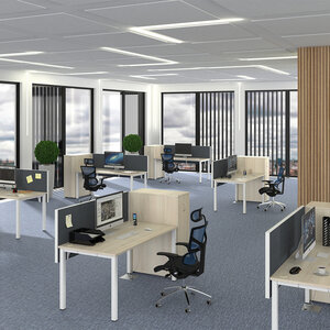 UNI Bürotische - Akazie