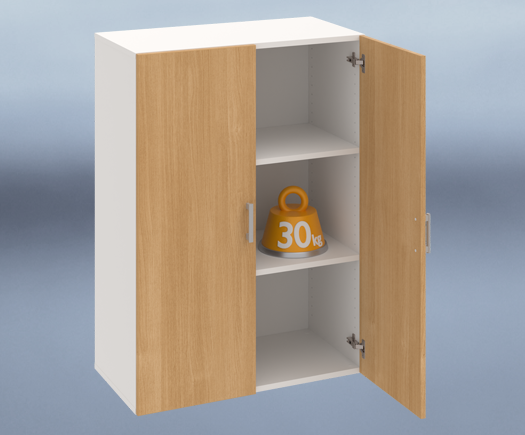 Kancelářské skříně DRIVE – nosnost polic 30 kg
